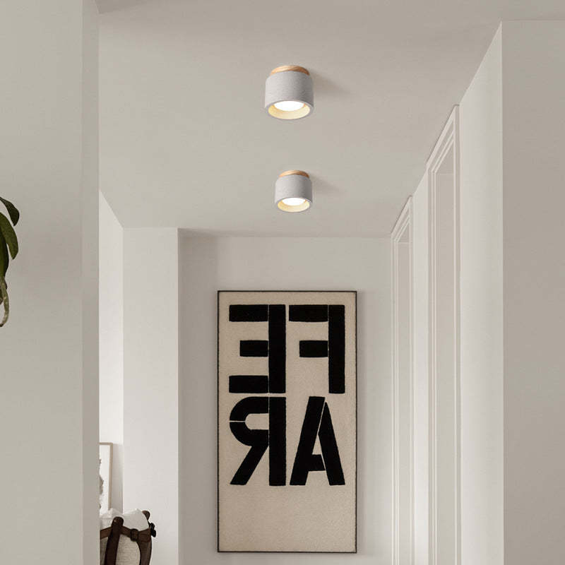 Minimalist Cement Terrazzo 1-Light Ceiling Light