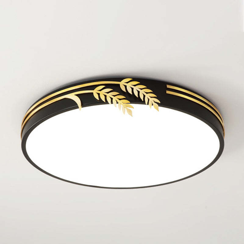 Wheat Ear Trim Iron Acrylic LED Flush Ceiling Light