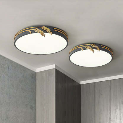 Wheat Ear Trim Iron Acrylic LED Flush Ceiling Light