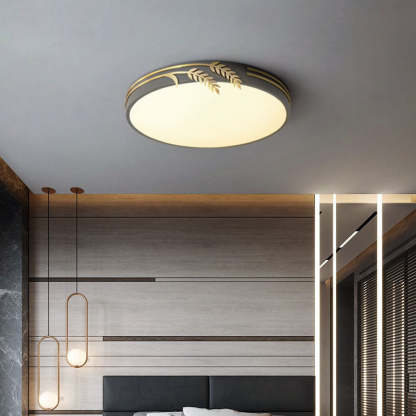Wheat Ear Trim Iron Acrylic LED Flush Ceiling Light