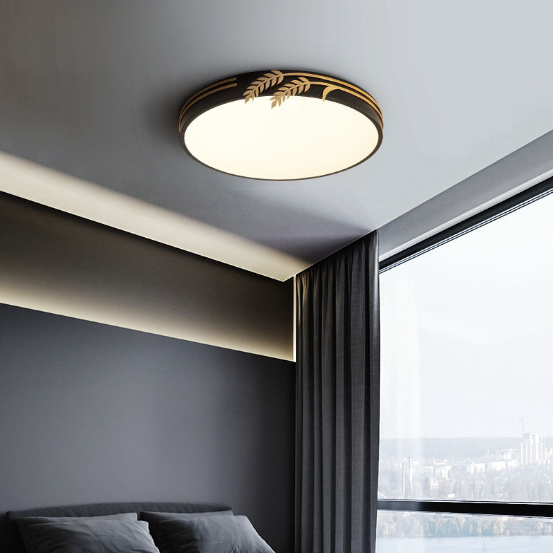 Wheat Ear Trim Iron Acrylic LED Flush Ceiling Light