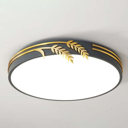 Wheat Ear Trim Iron Acrylic LED Flush Ceiling Light