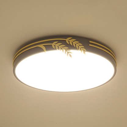 Wheat Ear Trim Iron Acrylic LED Flush Ceiling Light