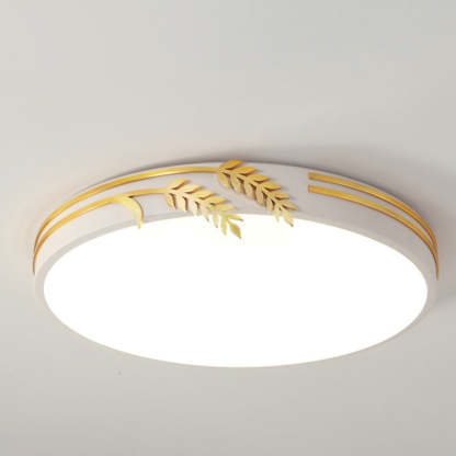 Wheat Ear Trim Iron Acrylic LED Flush Ceiling Light
