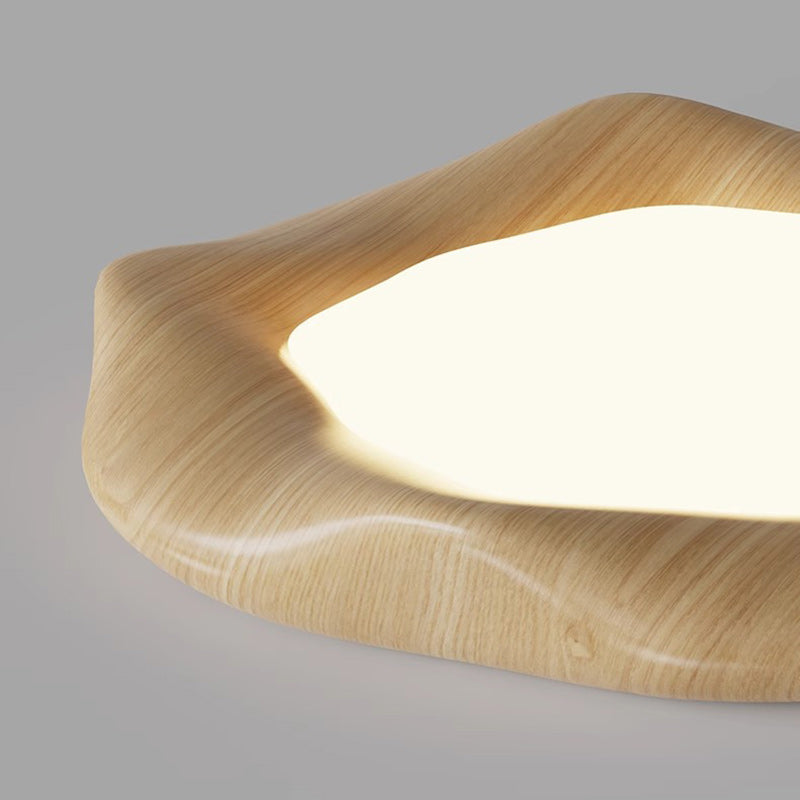 Japanese Iron Wood Grain Corrugated LED Flush Light