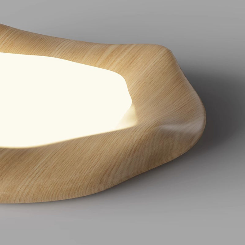 Japanese Iron Wood Grain Corrugated LED Flush Light