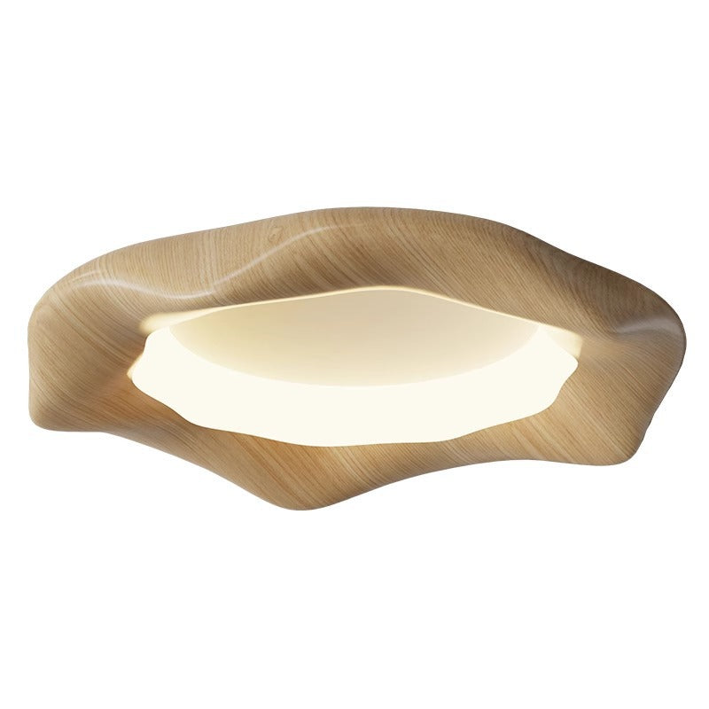Japanese Iron Wood Grain Corrugated LED Flush Light