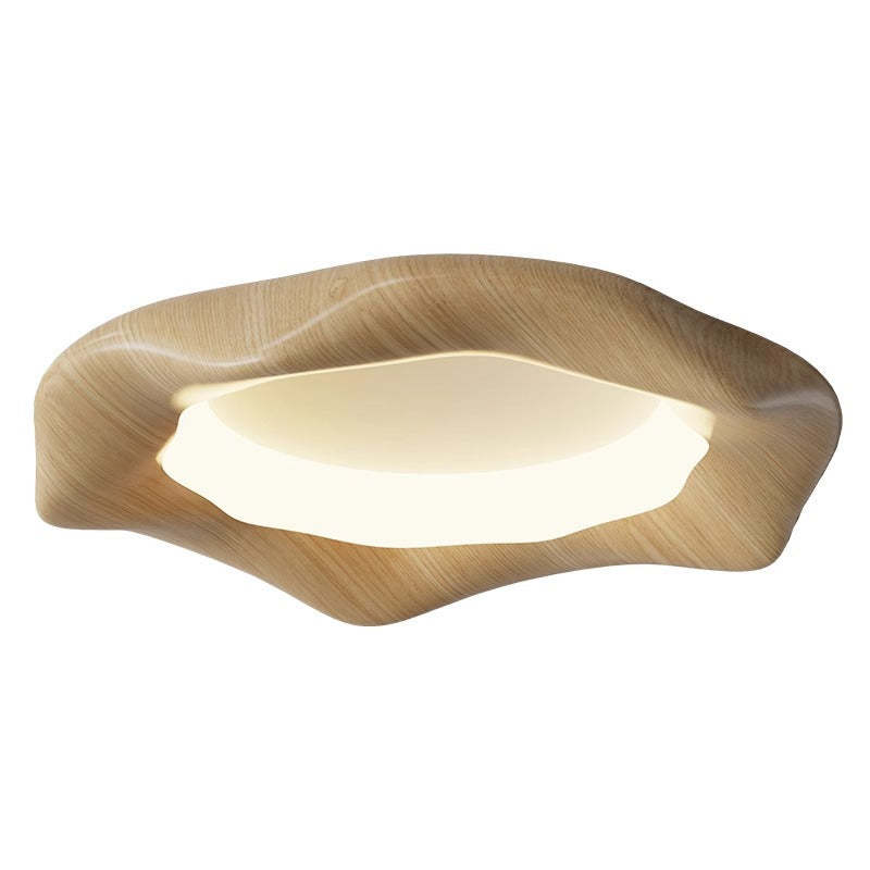 Japanese Iron Wood Grain Corrugated LED Flush Light