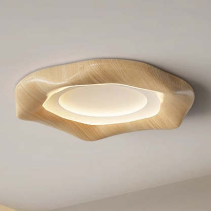Japanese Iron Wood Grain Corrugated LED Flush Light