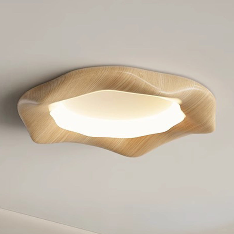 Japanese Iron Wood Grain Corrugated LED Flush Light