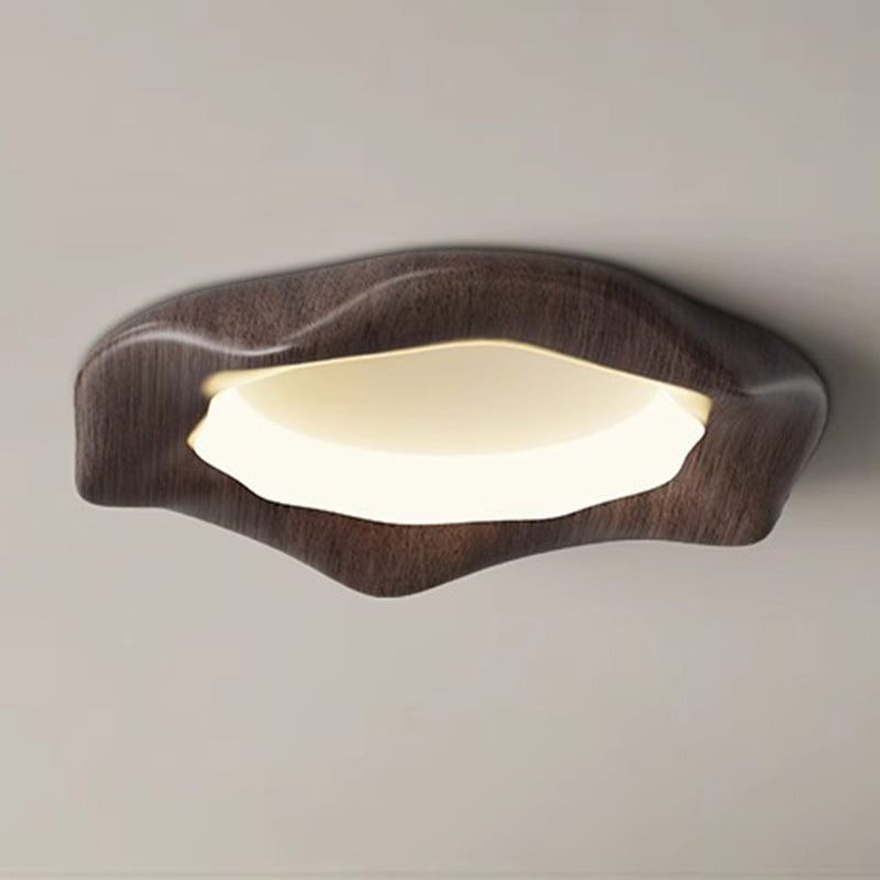 Japanese Iron Wood Grain Corrugated LED Flush Light