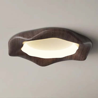 Japanese Iron Wood Grain Corrugated LED Flush Light