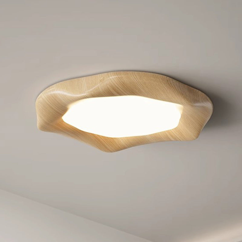 Japanese Iron Wood Grain Corrugated LED Flush Light