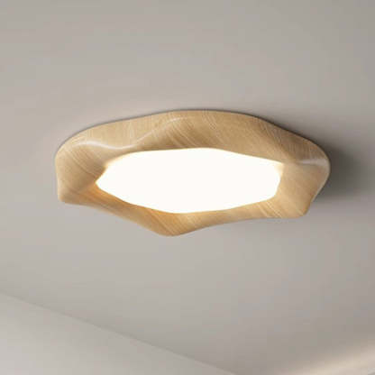 Japanese Iron Wood Grain Corrugated LED Flush Light