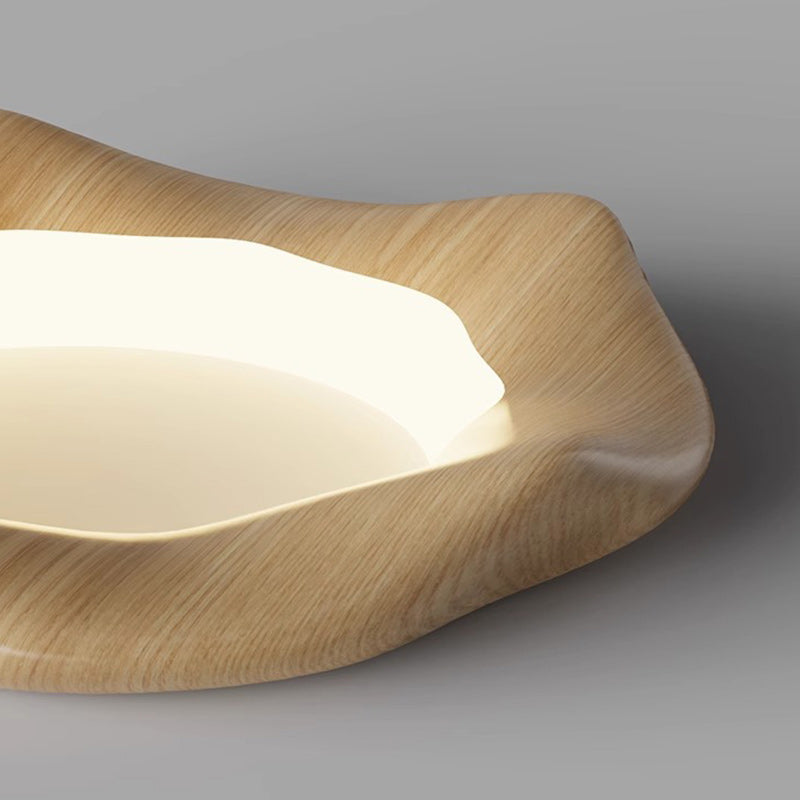 Japanese Iron Wood Grain Corrugated LED Flush Light