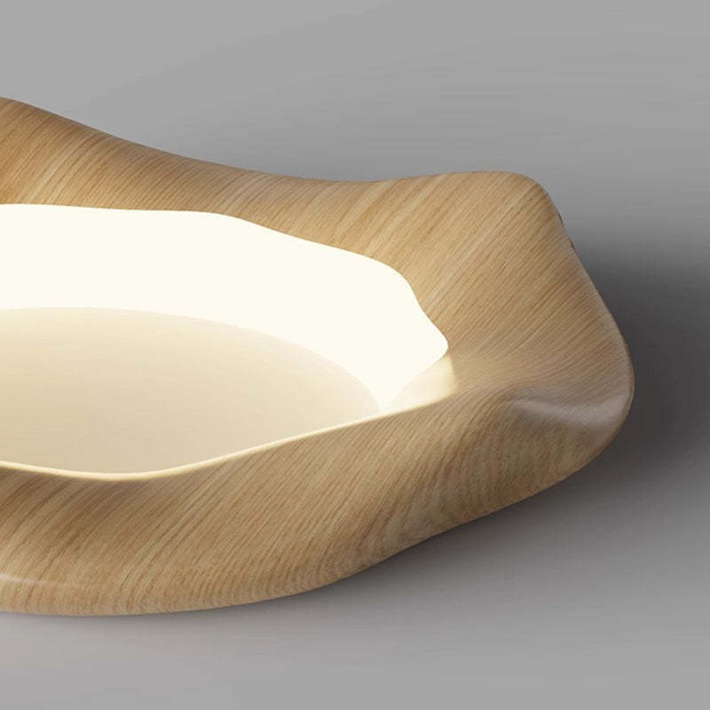Japanese Iron Wood Grain Corrugated LED Flush Light