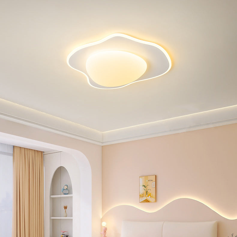 Poached Egg Iron Acrylic LED Flush Ceiling Light
