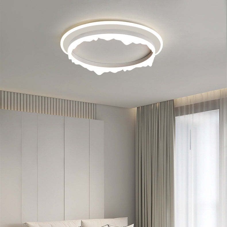 Modern Eclectic Round Iron Acrylic LED Flush Mount Light