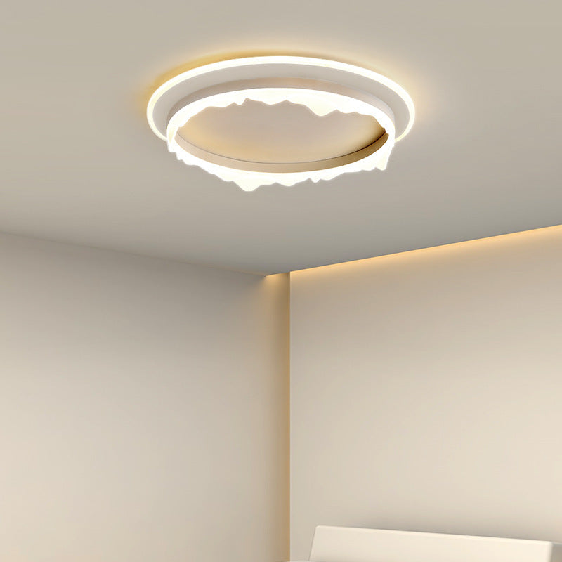 Modern Eclectic Round Iron Acrylic LED Flush Mount Light