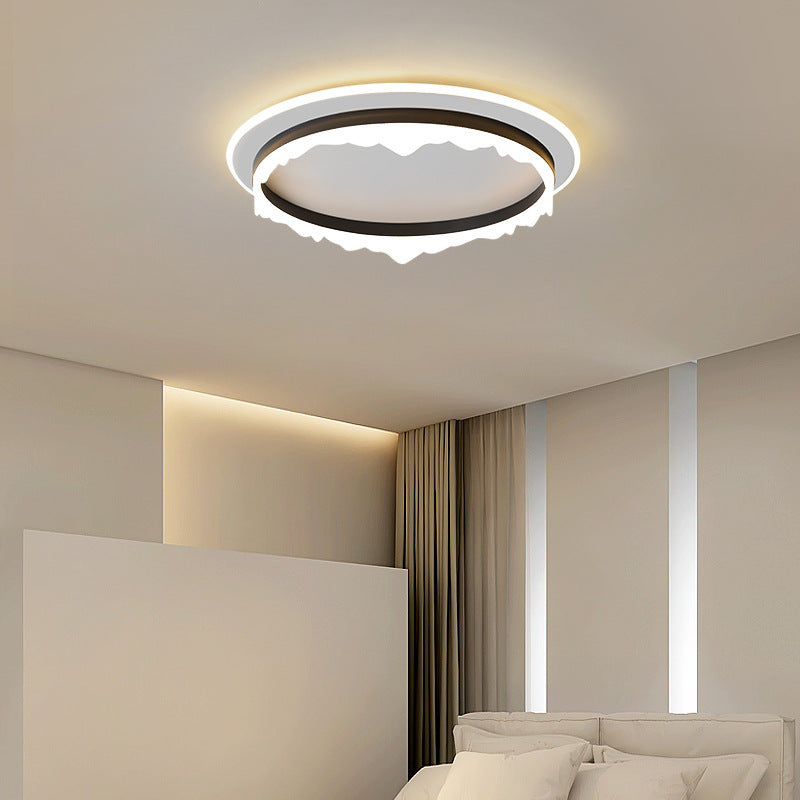 Modern Eclectic Round Iron Acrylic LED Flush Mount Light
