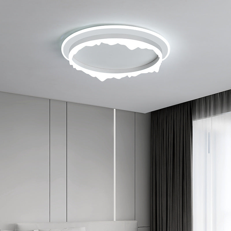 Modern Eclectic Round Iron Acrylic LED Flush Mount Light