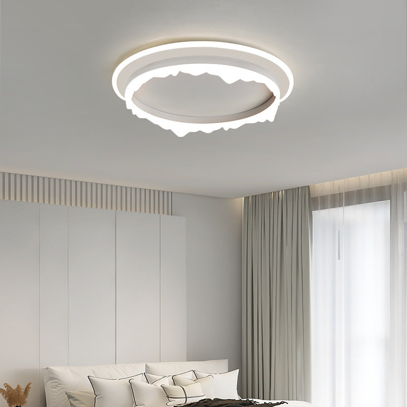 Modern Eclectic Round Iron Acrylic LED Flush Mount Light