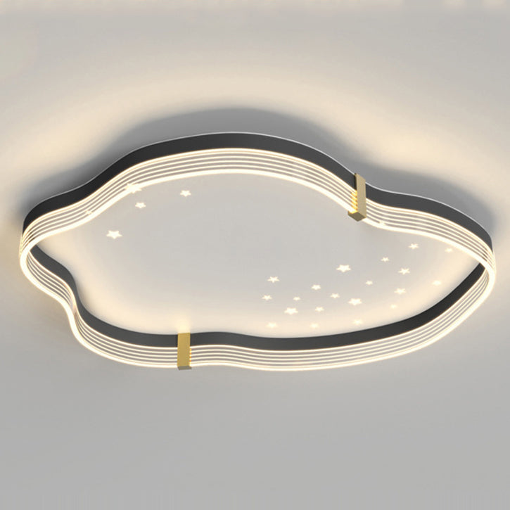 Iron Acrylic Cloud Star LED Flush Ceiling Light