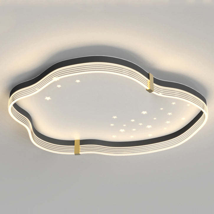 Iron Acrylic Cloud Star LED Flush Ceiling Light