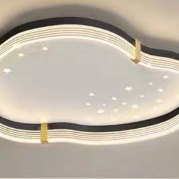 Iron Acrylic Cloud Star LED Flush Ceiling Light