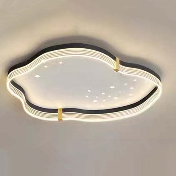 Iron Acrylic Cloud Star LED Flush Ceiling Light