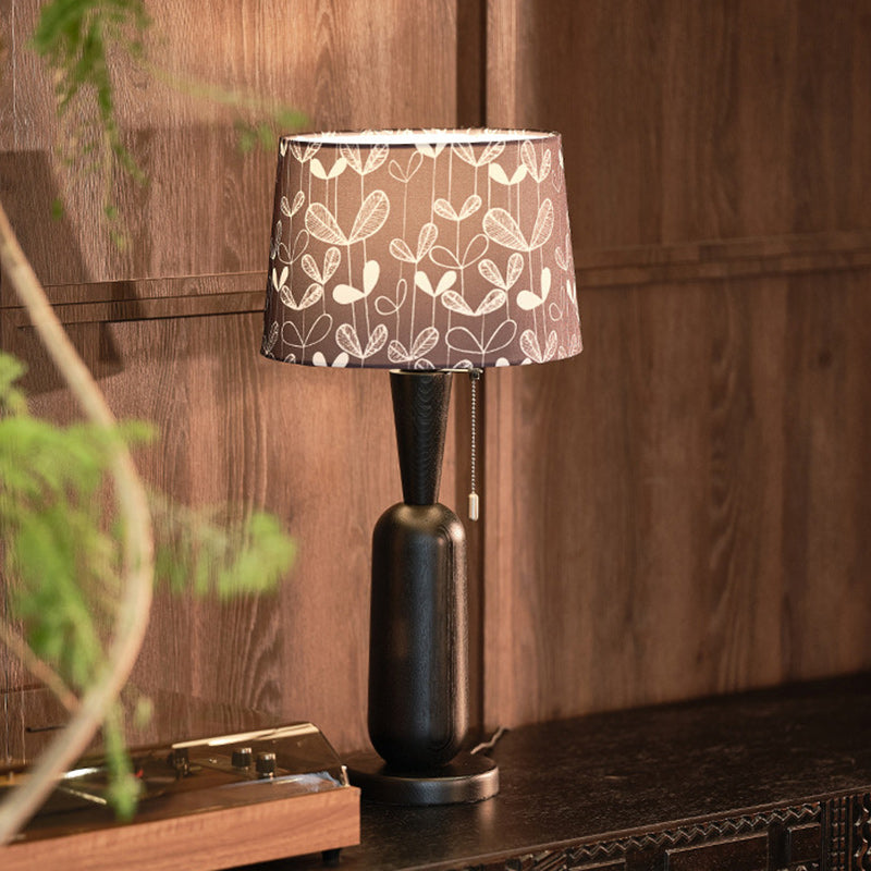 Traditional Colonial Plaid Column Table Lamp