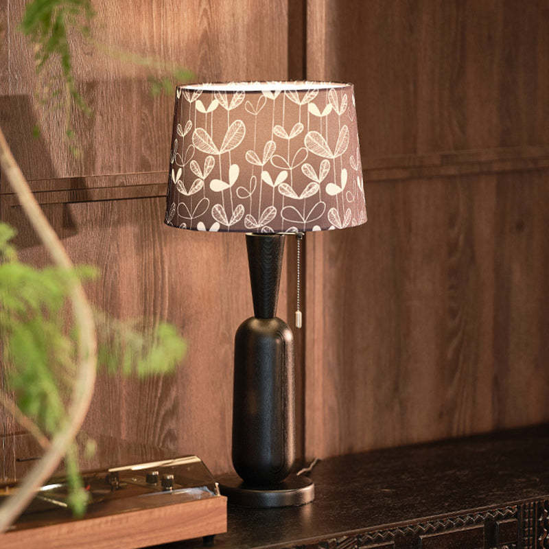 Traditional Colonial Plaid Column Table Lamp