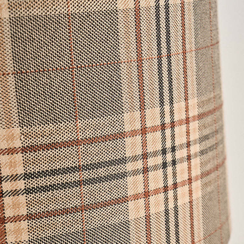 Traditional Colonial Plaid Column Table Lamp