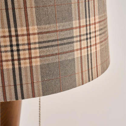 Traditional Colonial Plaid Column Table Lamp