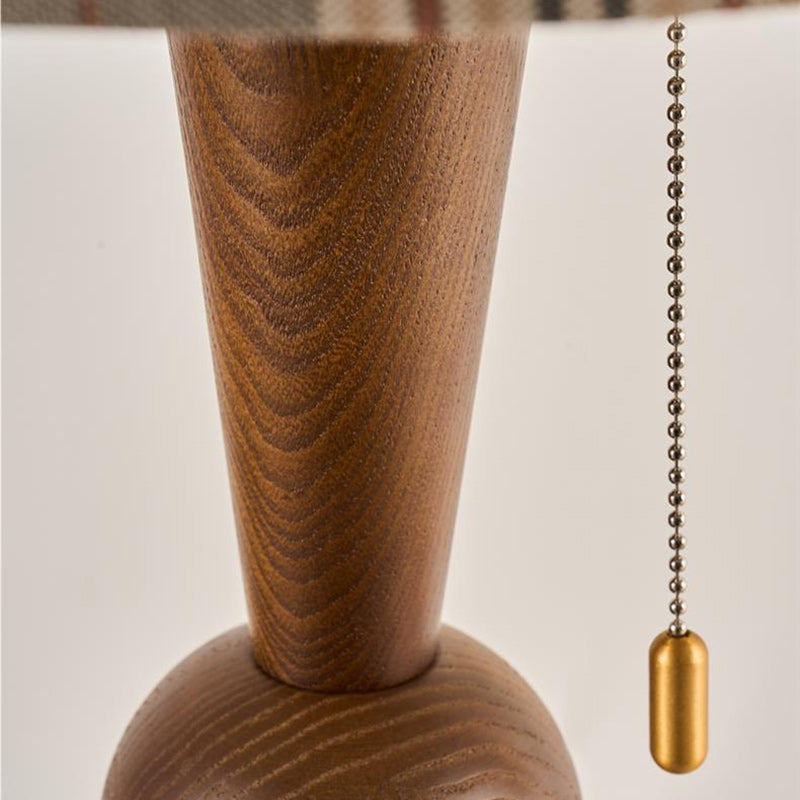 Traditional Colonial Plaid Column Table Lamp