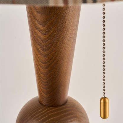 Traditional Colonial Plaid Column Table Lamp