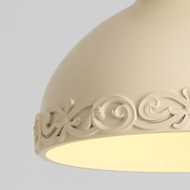Transitional Solid Wood Semicircle Ceiling Light