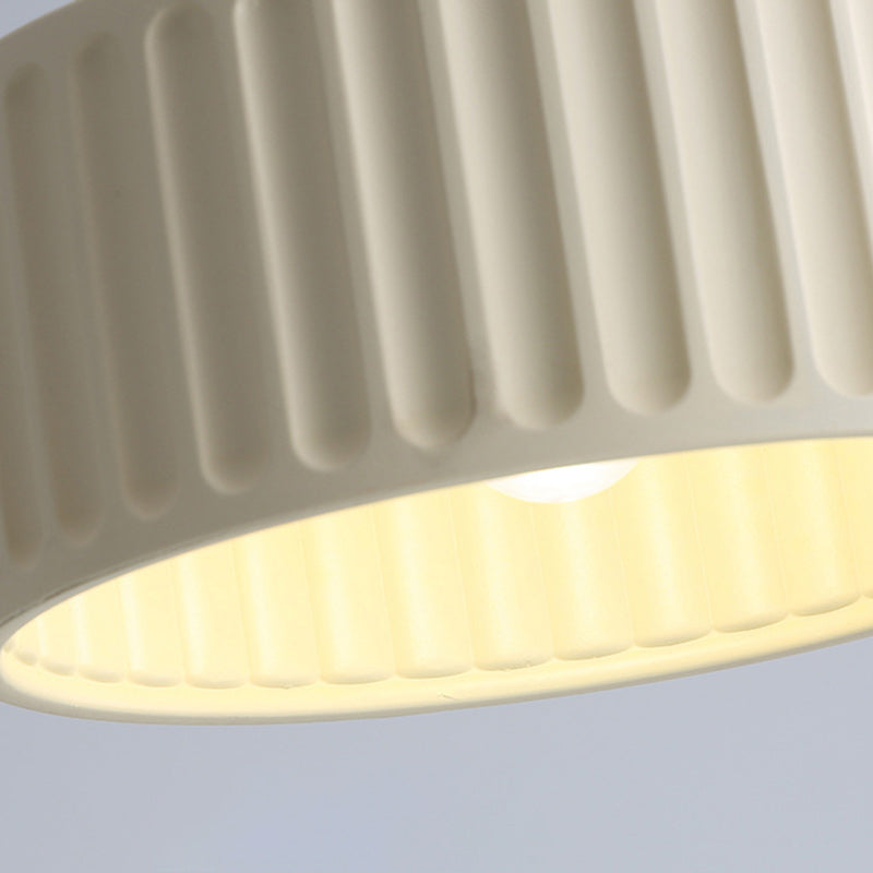 Scandinavian Fluted Resin 1-Light Ceiling Light