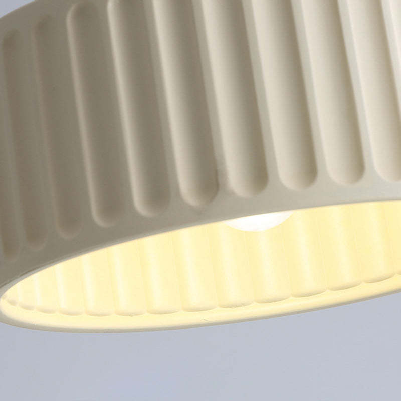 Scandinavian Fluted Resin 1-Light Ceiling Light