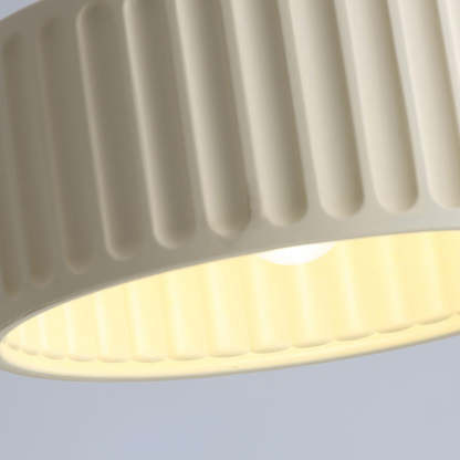 Scandinavian Fluted Resin 1-Light Ceiling Light
