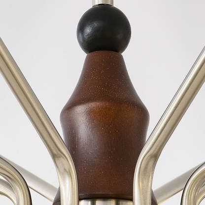 Tiffany Stained Glass Flower Iron Solid Wood Chandelier