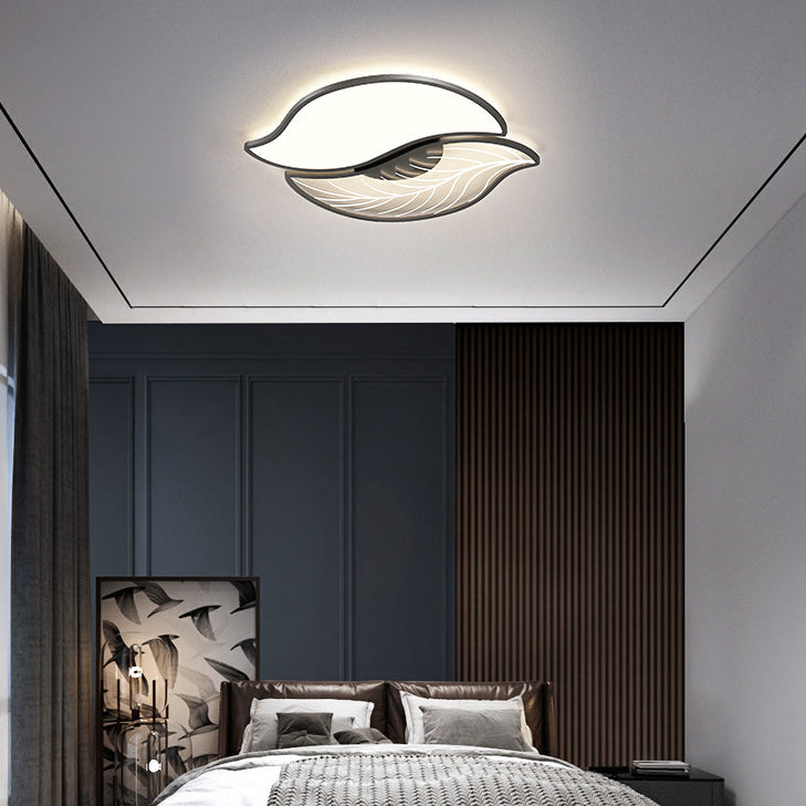 Contemporary Leaves Iron Acrylic LED Flush Mount Light