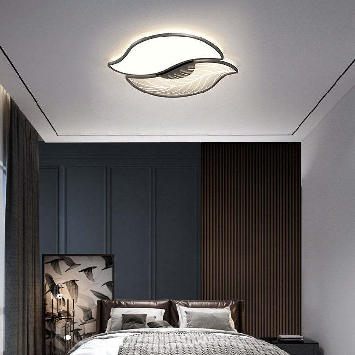 Contemporary Leaves Iron Acrylic LED Flush Mount Light