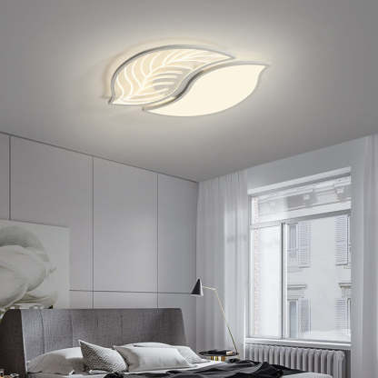 Contemporary Leaves Iron Acrylic LED Flush Mount Light