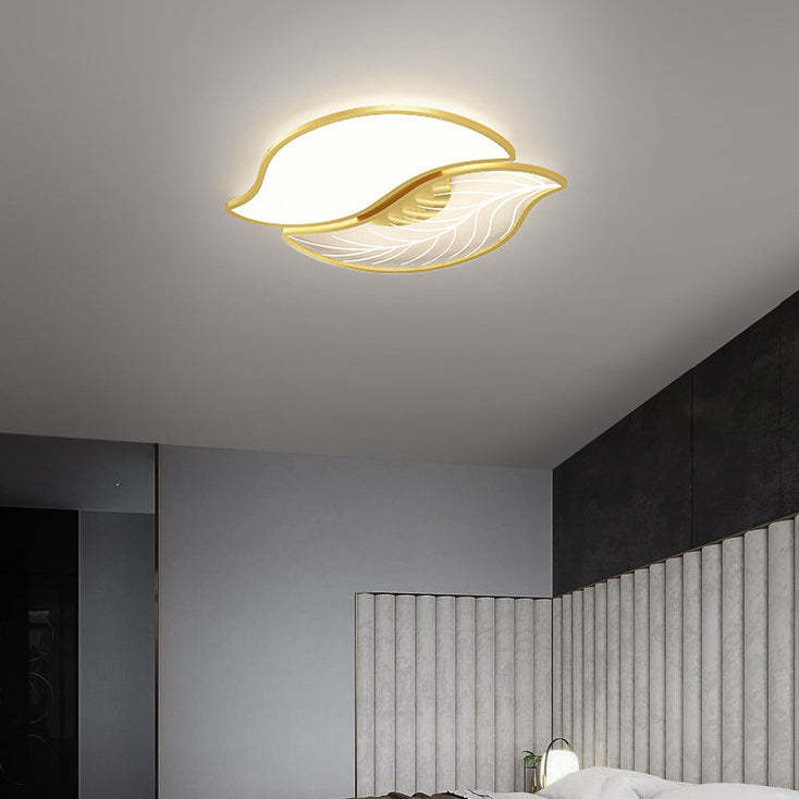 Contemporary Leaves Iron Acrylic LED Flush Mount Light