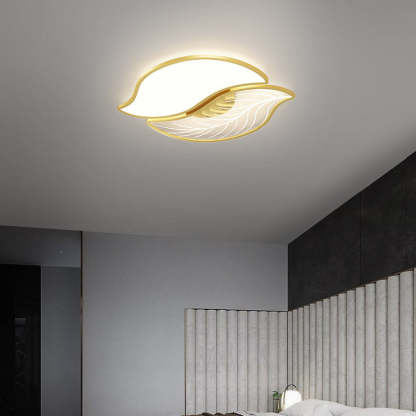 Contemporary Leaves Iron Acrylic LED Flush Mount Light