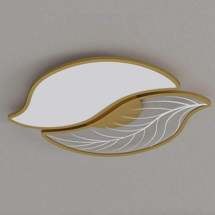 Contemporary Leaves Iron Acrylic LED Flush Mount Light
