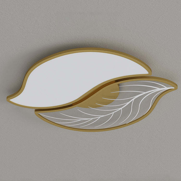 Contemporary Leaves Iron Acrylic LED Flush Mount Light