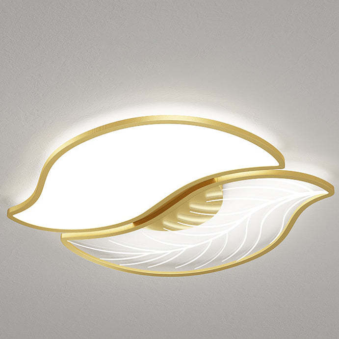 Contemporary Leaves Iron Acrylic LED Flush Mount Light