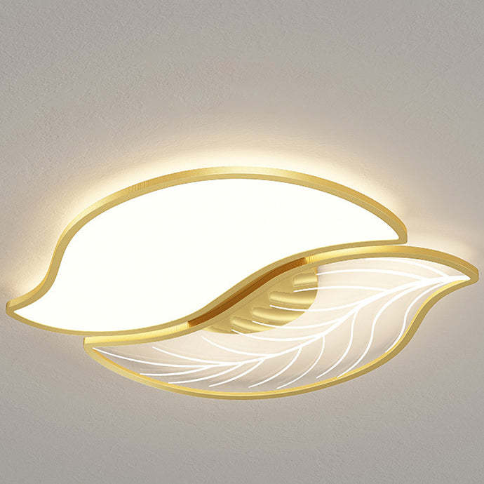 Contemporary Leaves Iron Acrylic LED Flush Mount Light